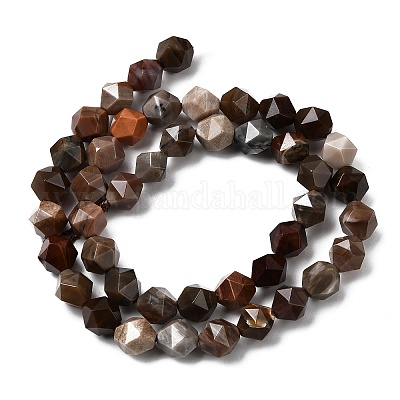 Природные окаменелое дерево бисер пряди&nbsp;G-Z119-A21-02-1