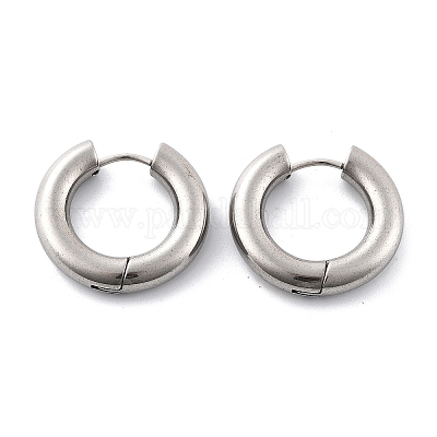 201 серьги-кольца из нержавеющей стали EJEW-P304-13C-P-1