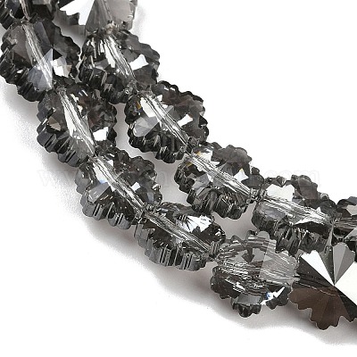 Стеклянные бусины с гальваническим покрытием  EGLA-B011-01A-PL02-1