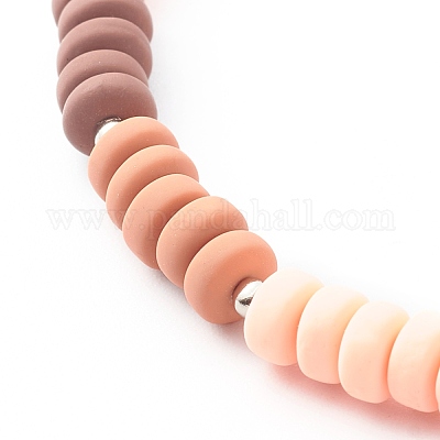 Полимерная глина бисера ожерелья NJEW-JN03585-02-1