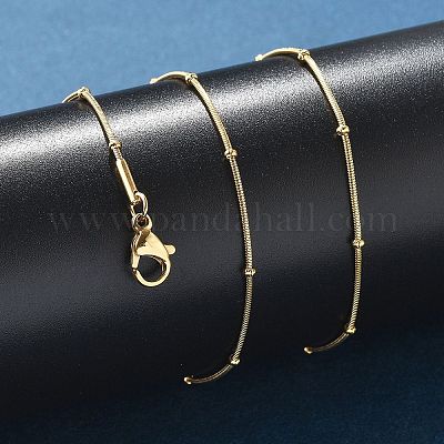 Ионное покрытие (ip) 304 нержавеющая сталь змея цепи ожерелья NJEW-F248-11A-G-1