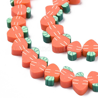 Chapelets de perle en pâte polymère manuel&nbsp;CLAY-N011-47-1