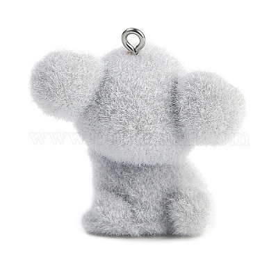 Подвески из флокированной смолы с животной тематикой RESI-M051-01E-1