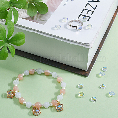 100шт прозрачные стеклянные кабошоны GLAA-SC0001-96-1