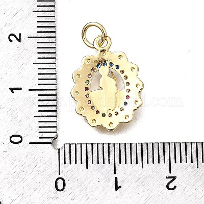 Латунные микро проложить кубического циркония подвески KK-P336-04F-G-1