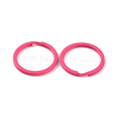 Окрашенные аэрозольной краской железные застежки для ключей IFIN-WH0063-13J-1