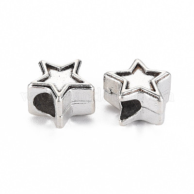 Европейские бусины из сплава тибетского стиля настройки для эмали TIBEB-N007-029-1