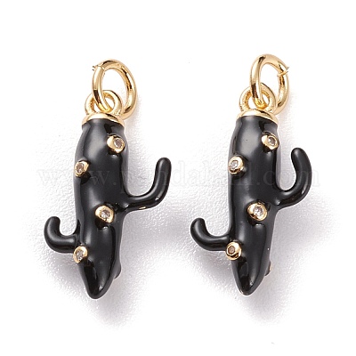 Латунные микропаве прозрачные подвески с фианитом KK-C100-17G-01-1