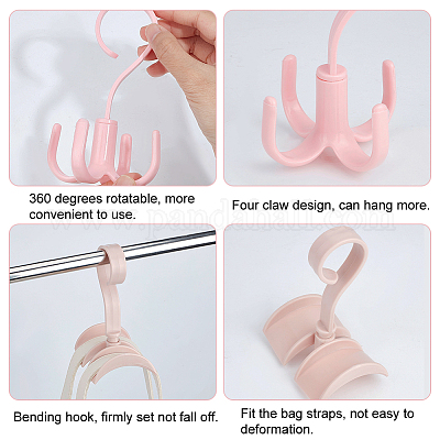 Ahademaker 8 шт. 8 стильные пластиковые многофункциональные вешалки для сумок AJEW-GA0005-59-1
