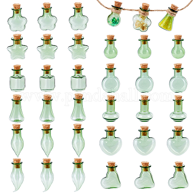 33шт 11 стиля стеклянные пробковые бутылки орнамент AJEW-PH0025-20-1