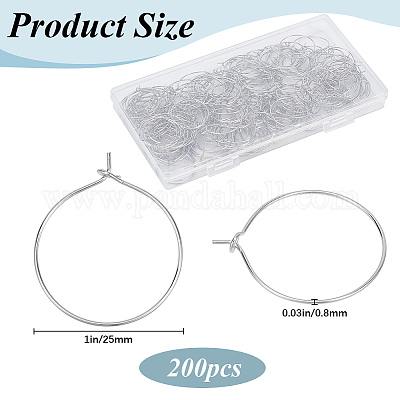 200 шт. латунные кольца для бокалов вина KK-SP0001-31B-P-1