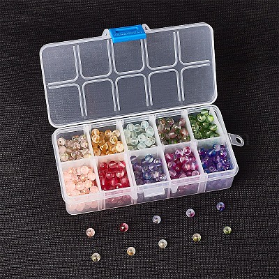 Матовое спрей окрашены стеклянные бусины GLAA-BC0001-03-1