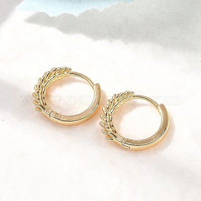 Кольцо из латуни серьги обруча EJEW-B148-03G-1