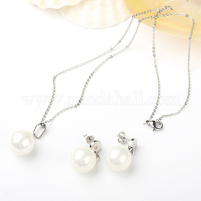 Подарок на день святого Валентина для нее 2015 комплект ювелирных изделий из хирургической нержавеющей стали 316l SJEW-E024-18C-1