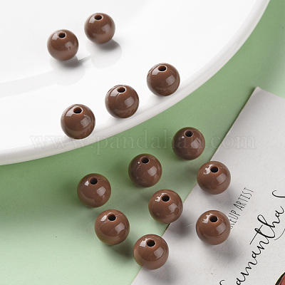 Непрозрачные акриловые бусины X-MACR-S370-C10mm-A17-1