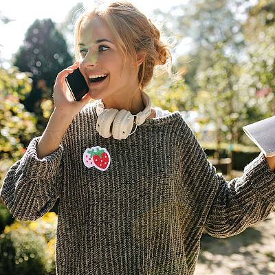 36 шт. 6 стиля клубники компьютерная вышивка тканевые самоклеящиеся нашивки&nbsp;PATC-FG0002-42-1