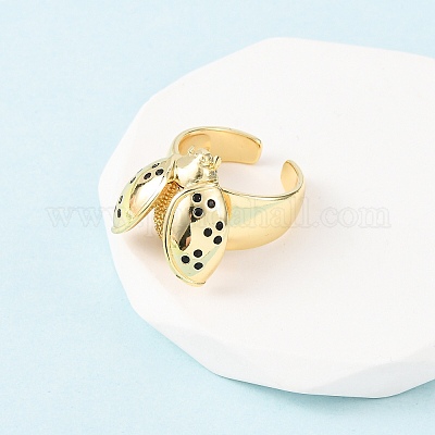 Регулируемые латунные манжеты с микропаве из кубического циркония RJEW-H263-263A-G-1