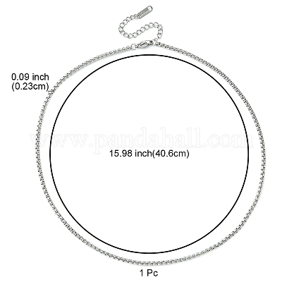 Ожерелье из нержавеющей стали 304 с коробкой из цепочки для мужчин и женщин NJEW-YW0001-16-1