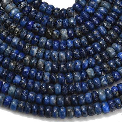 Нитки бусины из натурального ляписа-лазури G-L635-A33-4x2mm-01-1