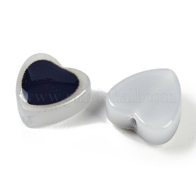 Двухцветные стеклянные бусины для настроения GLAA-Z007-10C-1