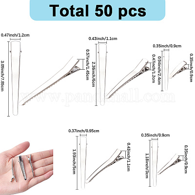 50 шт. 5 стиля железные заколки для волос из кожи аллигатора FIND-GF0008-06-1