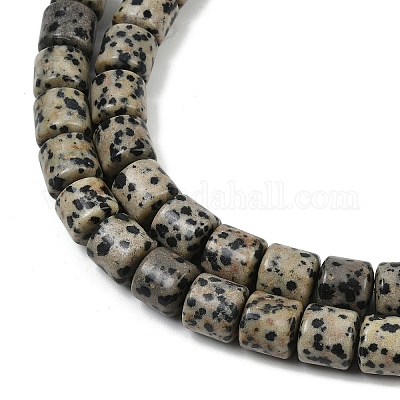 Природные яшмы далматин бисер нитей G-G275-D18-10x10mm-1