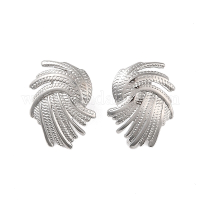 Серьги-гвоздики из нержавеющей стали 304 EJEW-O004-06P-1