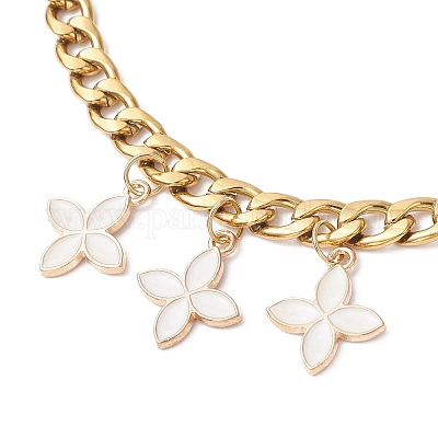 Цепочка-подвеска из эмалевого сплава с кубинскими звеньями из нержавеющей стали 304 FIND-JF00160-01-1