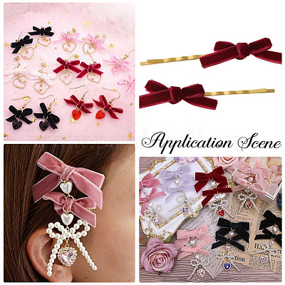 72 шт. 6-х цветный бархатный бант для костюма DIY-SP0004-95-1