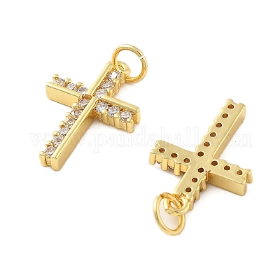 Латунные микро проложить кубического циркония подвески KK-C092-21E-G-1