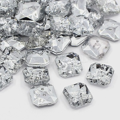 Пуговицы из акрилового страза X-BUTT-J007-01-B-1