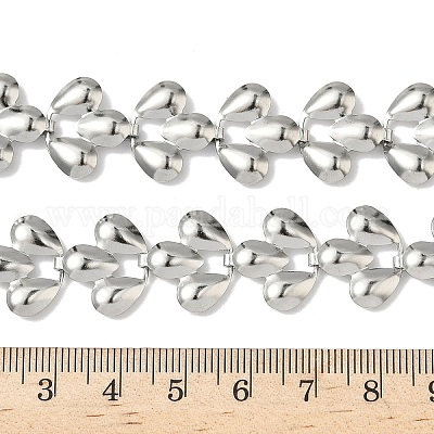 Ожерелья из нержавеющей стали 304 с каплевидными звеньями NJEW-D333-03P-1