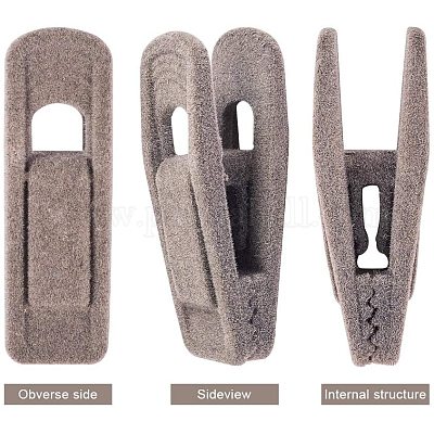 Velvet Hangers Clips, DIGHEIGG Clothes Pins for Pants Hangers Skirt  Hangers, Black Strong Clips for Kids Toddler Hanger for Closet Organizer 16  Pack