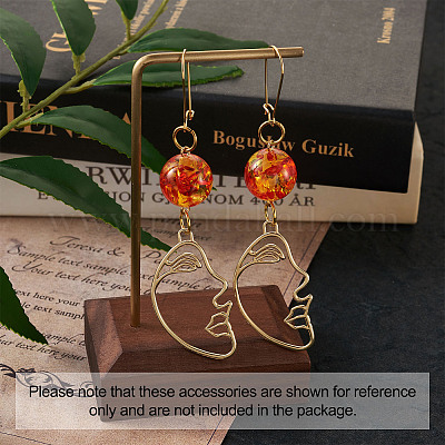 Смола имитация янтарных бусин CRES-TA0001-17-1