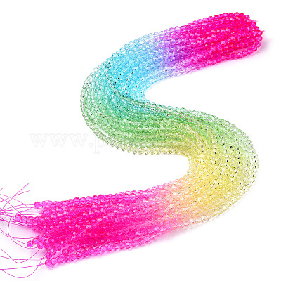 Прозрачные стеклянные бусины X-GLAA-E036-07R-1