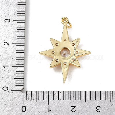 Латунные микро проложить кубического циркония подвески KK-R230-05G-1