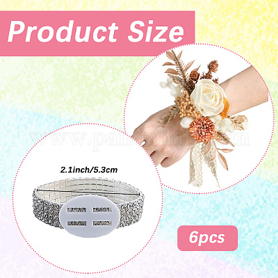 Пластиковые и стразы эластичные браслеты AJEW-WH20064-05-1