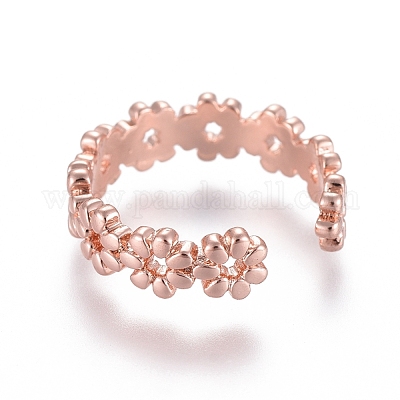 Регулируемые латунные кольца на мыске RJEW-EE0002-12RG-1