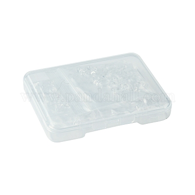 80 шт. 4 стиля фурнитуры для сережек-клипс из пластика/смолы KY-FS0001-35-1