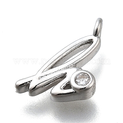 Латунные микро проложить кубического циркония подвески KK-B132-12P-H-1