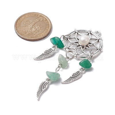 Большие подвески со смешанной крошкой драгоценных камней PALLOY-JF02295-1