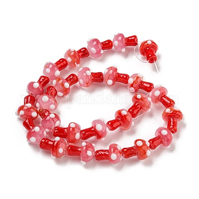 Бусы лэмпворк ручной работы LAMP-N025-03K-1