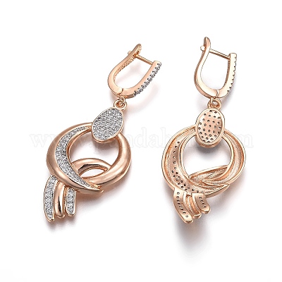 Латунные микро-плиты из кубического циркония SJEW-F189-08KCG-1