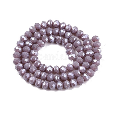 Стеклянные бусины с гальваническим покрытием  EGLA-A044-P6mm-A13-1