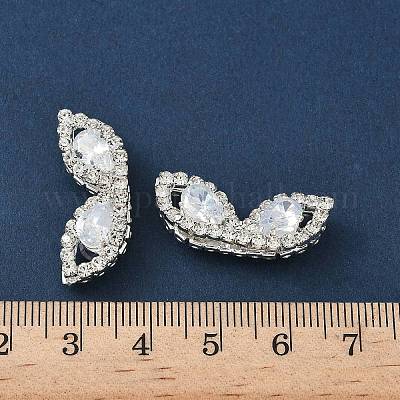 Латунные микро проложить кубического циркония бусы KK-S336-09S-C-1