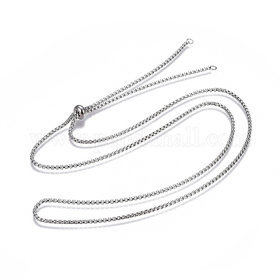 Wholesale Adjustable 304 Stainless Steel Slider Necklaces Pandahall Com