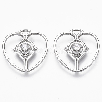 Латунные микро проложить кубического циркония подвески KK-R130-027P-NF-1