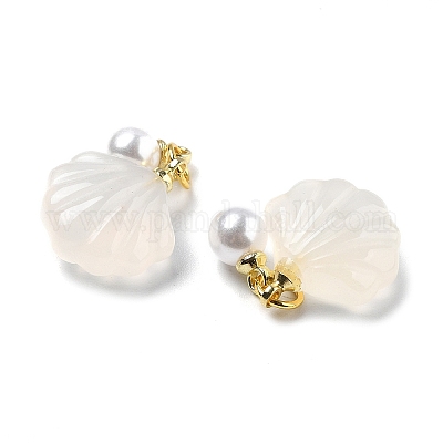 Подвески в форме ракушек из натурального агата G-U025-06G-1
