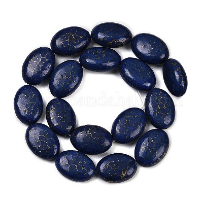 Синтетический говлит имитация лазурита бусины нити G-S393-11A-18x25-1