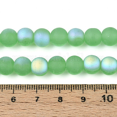 Нити стеклянных бусин с имитацией матового нефрита&nbsp;LS-GLAA-T032-J8mm-MBB05-1